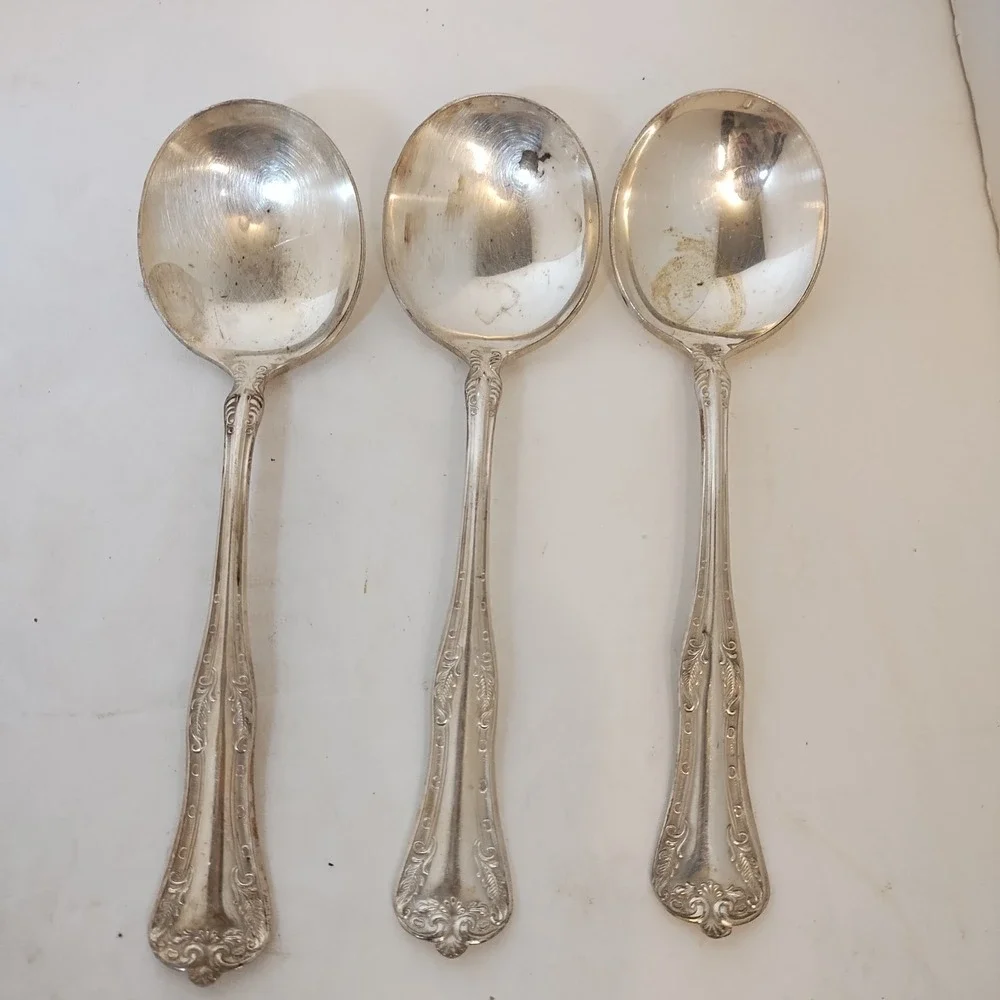 National Imperial Plate Queen Elizabeth‎ Silverplate Flatware 18 Pieces Vintage